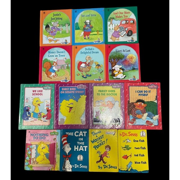 Children's Books Lot Of 14 Dr. Seuss Alpha Pets Sesame Street Original Vintage - Picture 5 of 5